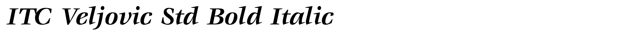 ITC Veljovic Std Bold Italic image